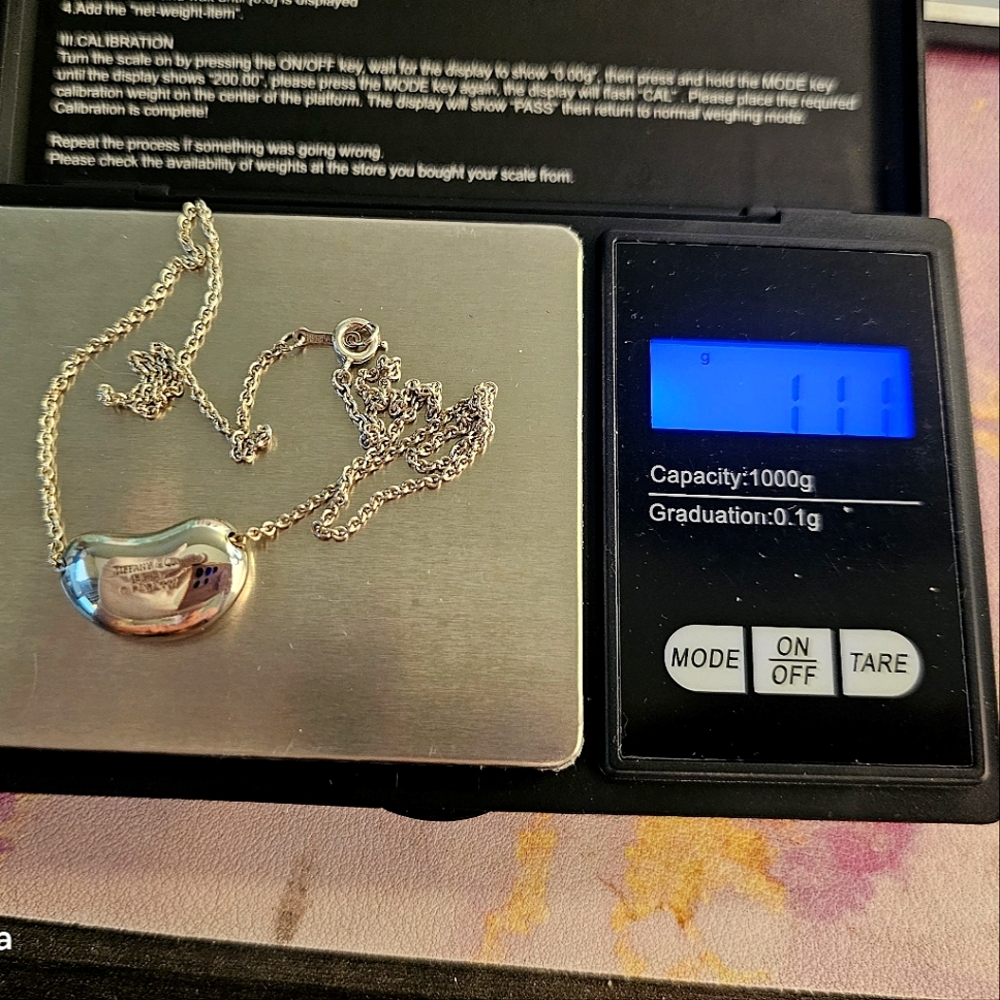 🫘Tiffany & Co. Large Bean Elsa Peretti Vintage Sterling 925 Pendant Necklace🌟 - Picture 13 of 16